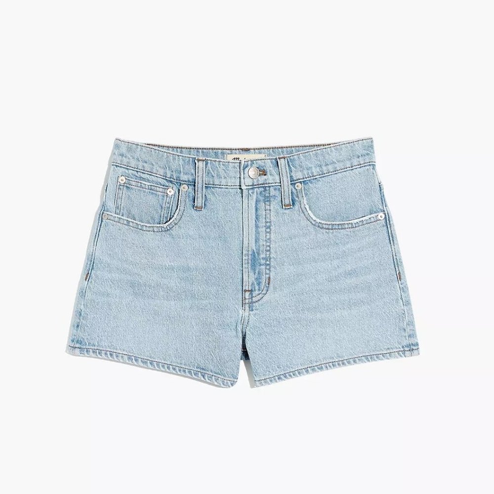 Madewell NWT The Perfect Jean Short Size 30 Stretch, Light Wash - Picture 1 of 11